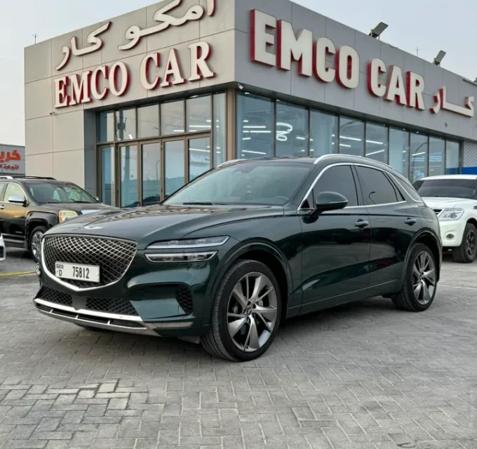 genesis gv70 in emco cars showroom abu dhabi