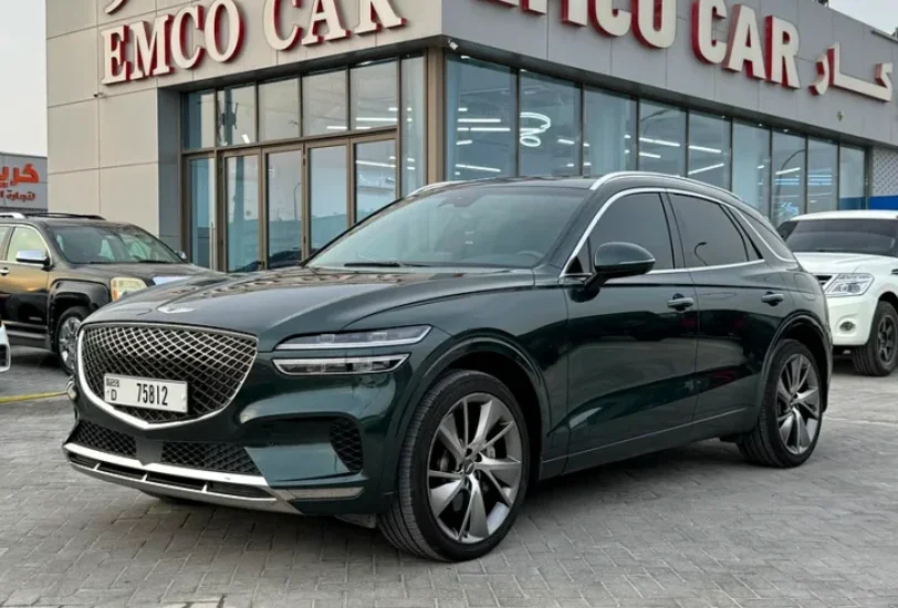 genesis gv70 in emco cars showroom abu dhabi